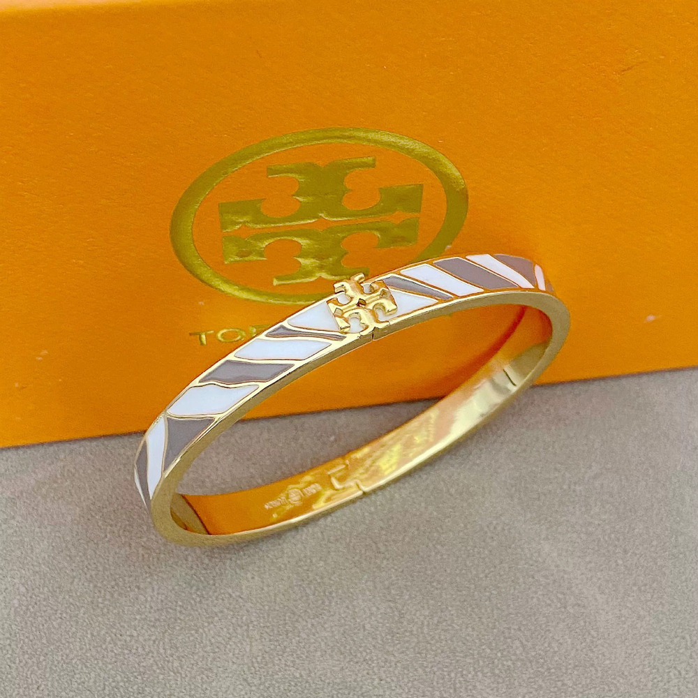Tory Burch Gold Plated Enamel Colorful Bracelet